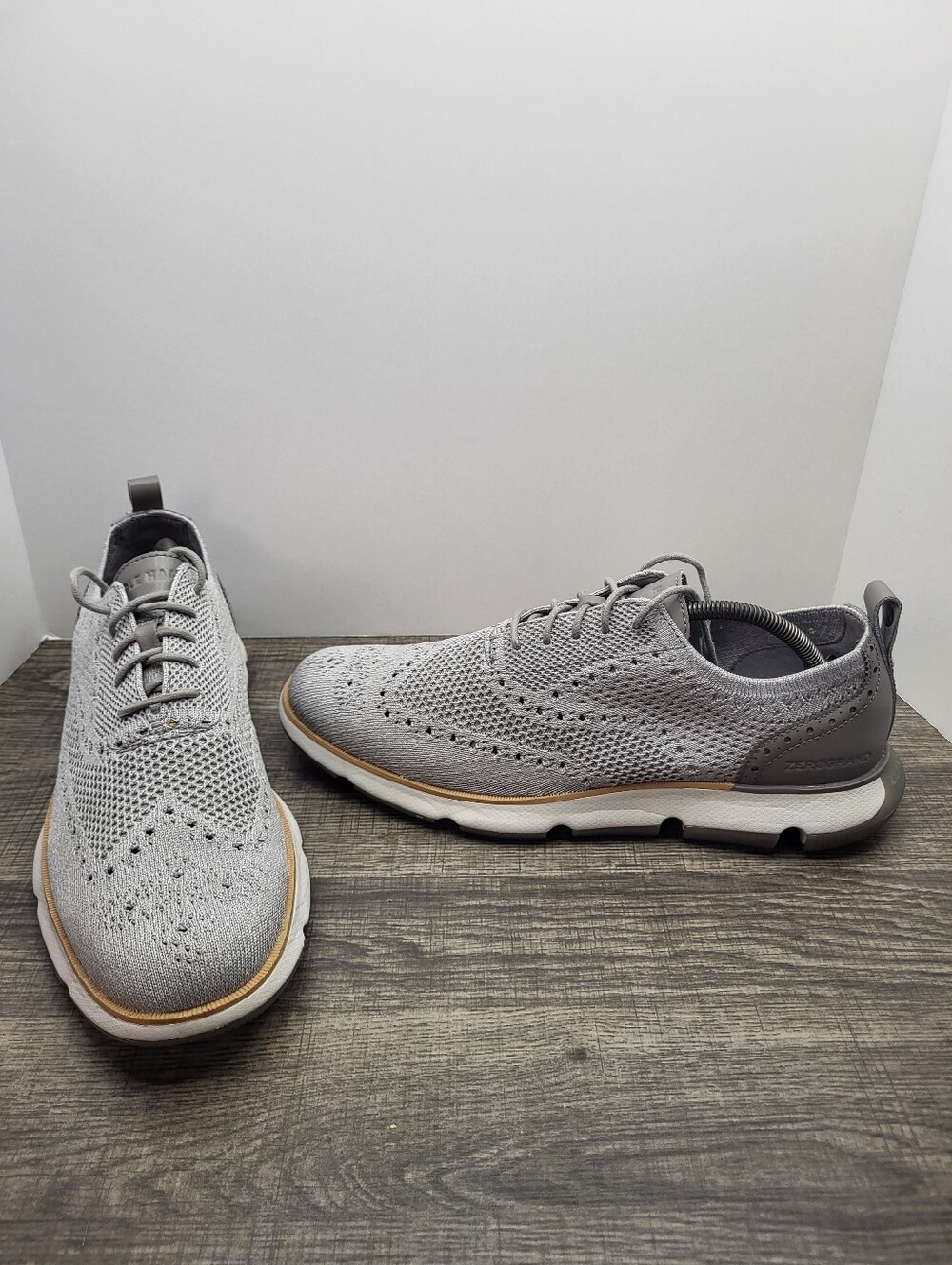 Cole Haan Zerogrand Stitchlite Gray Knit Sneaker Dress Shoes Men’s Size 11
